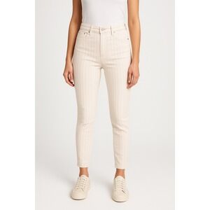 AG jeans Adriano Goldschmied The Prima Crop Jeans Pink Stripe‎ Mid Rise Size 27